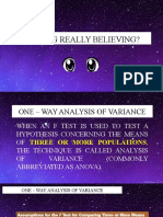 ANOVA Tests Differences Between 3+ Population Means