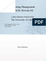 Marketing Management With Dr. Rizwan Ali: The University of Lahore