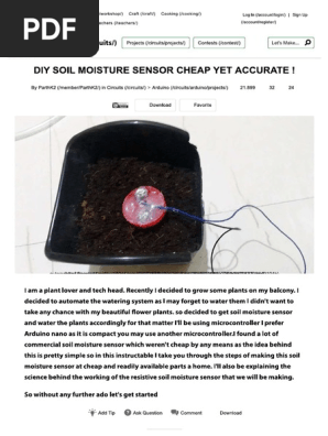 DIY SOIL MOISTURE SENSOR CHEAP YET ACCURATE ! _ 4 Steps - Instructables