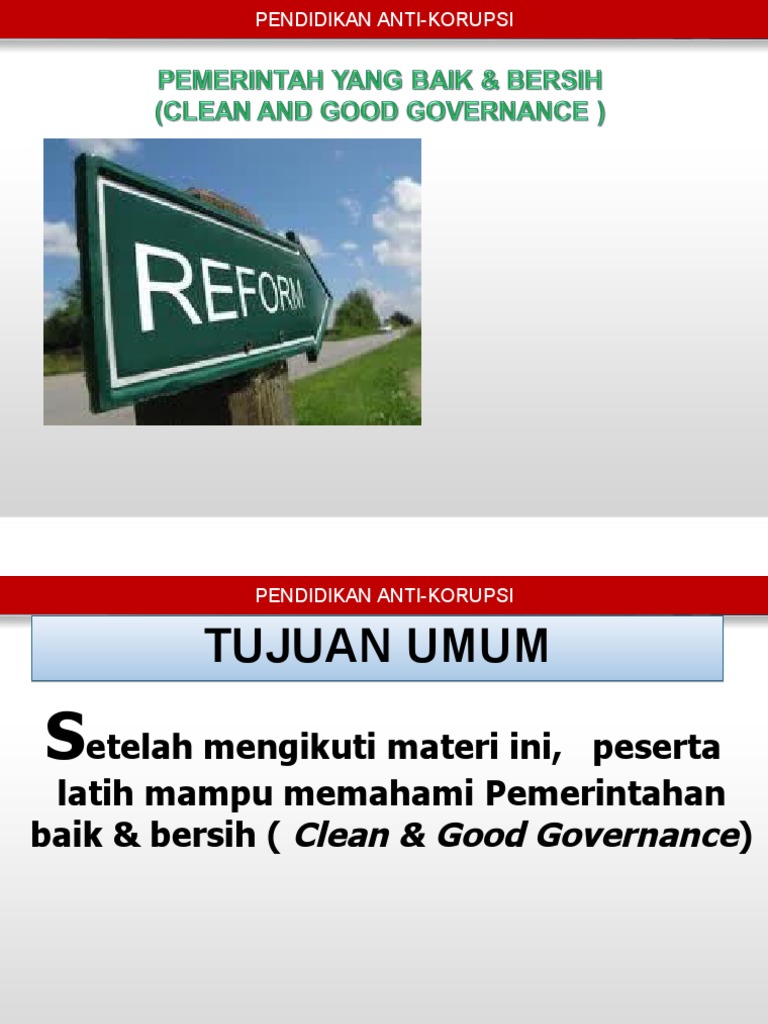 Pendidikan Anti-Korupsi dan Good Governance | PDF | Karier & Perkembangan