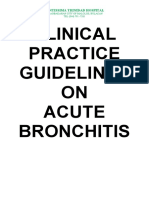 Clinical Practice Guidelines ON Acute Bronchitis: Santissima Trinidad Hospital