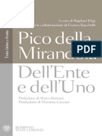 PICO DELLA MIRANDOLA, G. a Cura Di Raphael Egbi e Franco Bacchelli - Dell'Ente e Dell'Uno-Bompiani (2010)