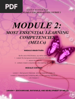 Most Essential Learning Competencies (Melcs) : Study Notebook