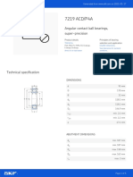 7219 ACD/P4A: Angular Contact Ball Bearings, Super-Precision