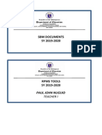 SBM Documents SY 2019-2020: Paul John Nuguid