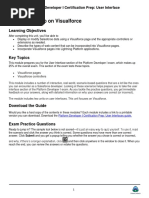 Unit 1: Study Up On Visualforce: Learning Objectives