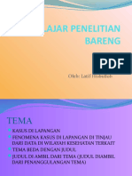 BELAJAR PENELITIAN BARENG