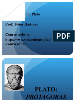 Philosophy 190: Plato Fall, 2014 Prof. Peter Hadreas Course Website: /courses/plato