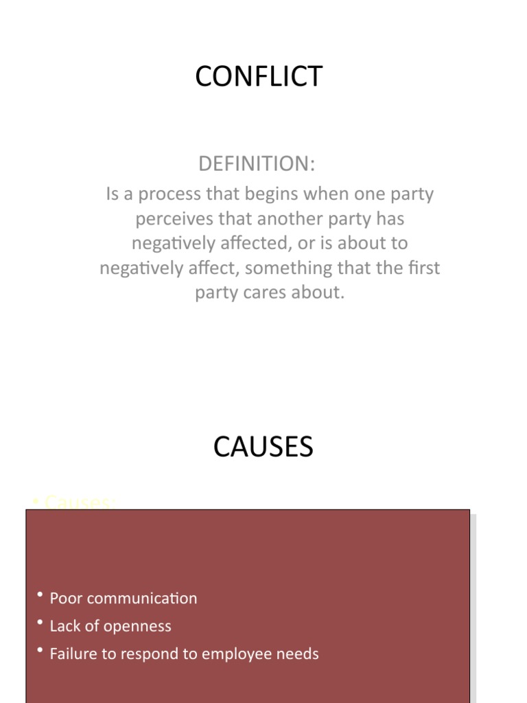 Understanding Conflict and Negotiation | PDF