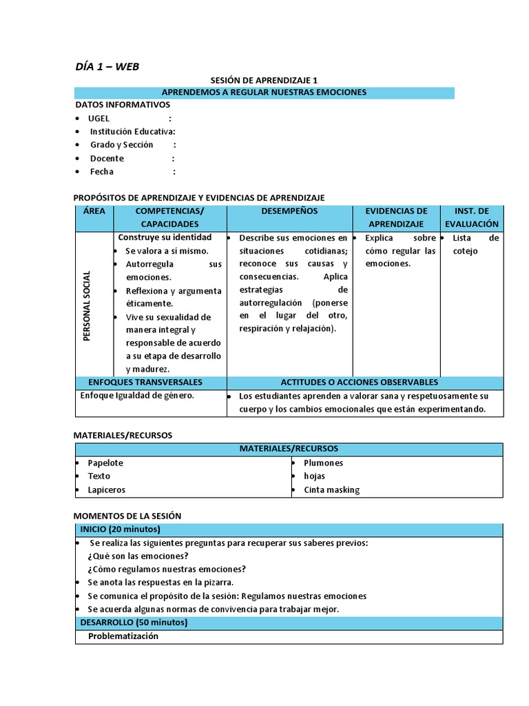 3° Grado | PDF | Las emociones | Aprendizaje