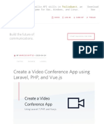 Create A Video Conference App Using Laravel, PHP, and Vue - Js - Twilio