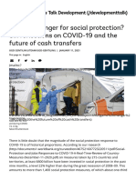 A Game Changer For Social Protection - Six Reflections On COVID-19 and The Future of Cash Transfers