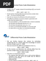 Differential Pulse Code Modulation: 308201-Communication Systems 39