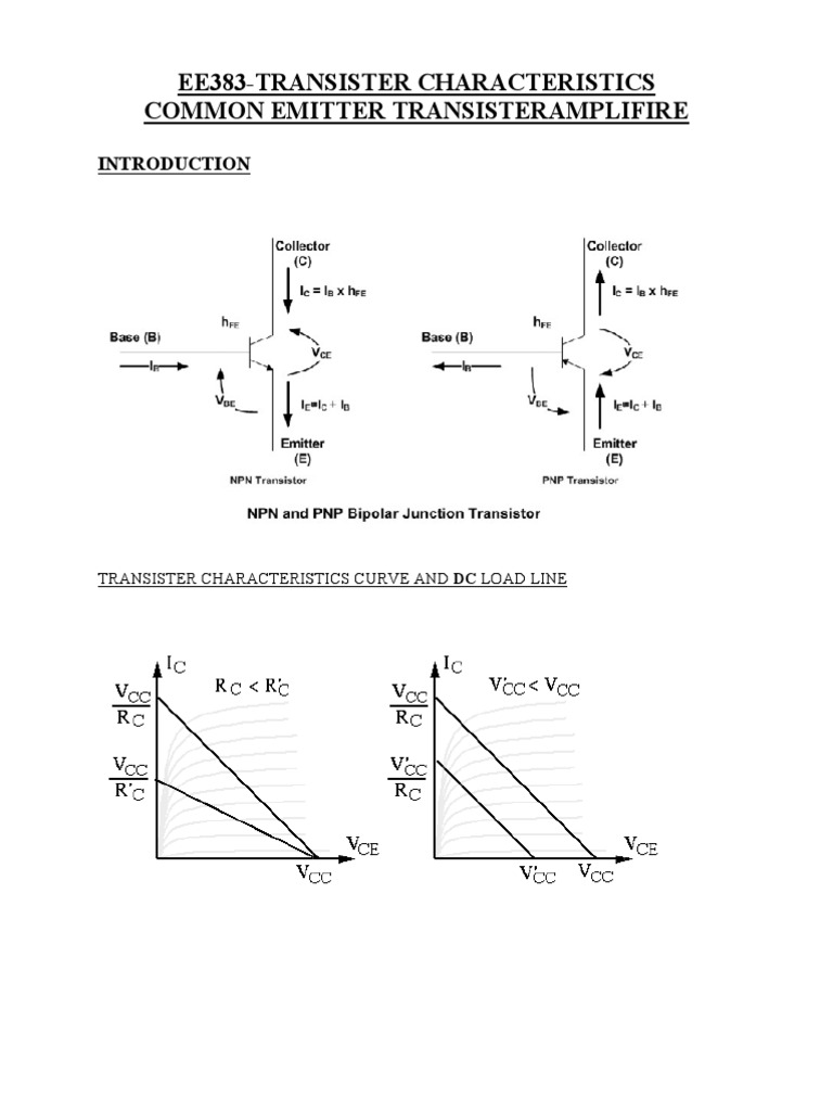 Common Emitter Transister Amplifier Circuit Diagram