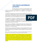 Memoria y Los Nuevos Paradigmas de La Comunicación