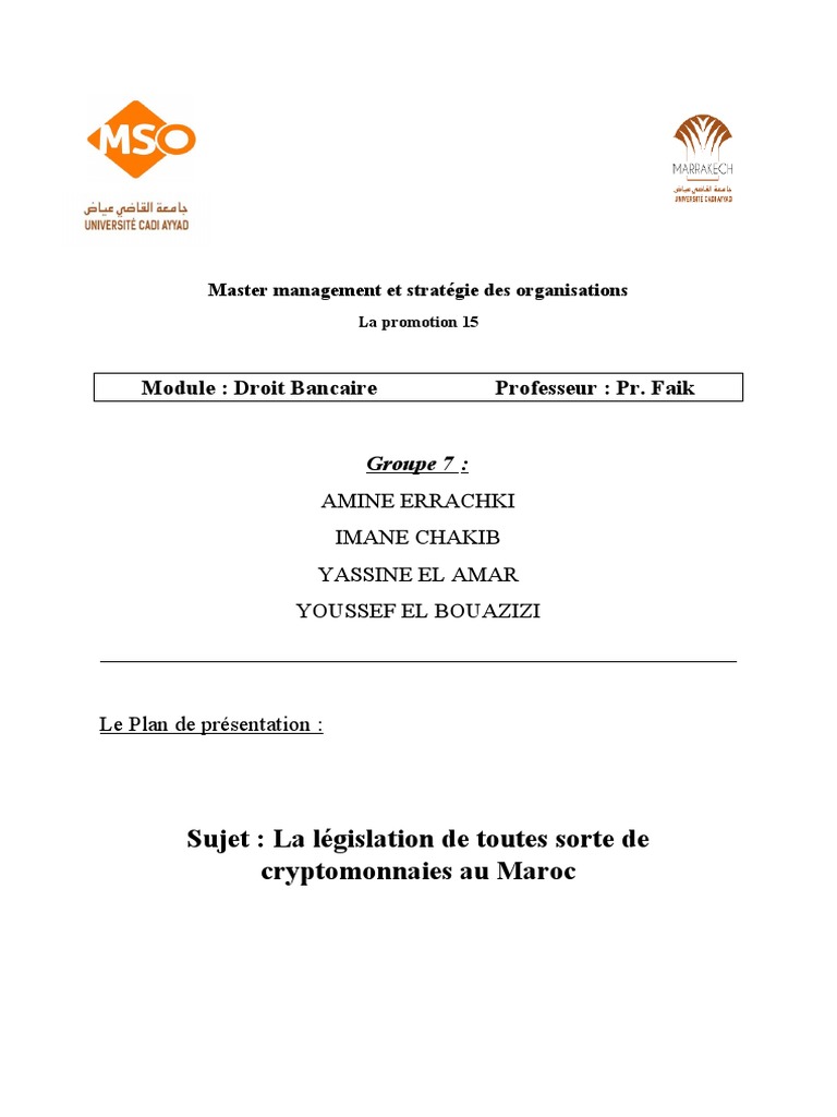 Cryptomonnaies au Maroc : Législation et Interdiction du Bitcoin | PDF |  Crytomonnaies | Bitcoin