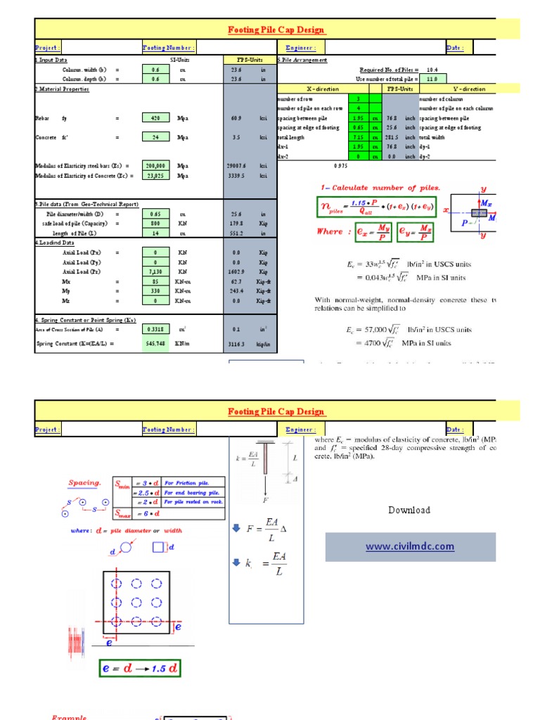 Pile Cap Design Calculations With CSI SAFE | PDF | Deep Foundation ...