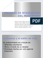 Proceso de Ntegración Del Misionero