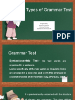 Types of Grammar Test GRP 2