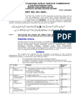 Advertisement No. 02 / 2021 .: Khyber Pakhtunkhwa Public Service Commission