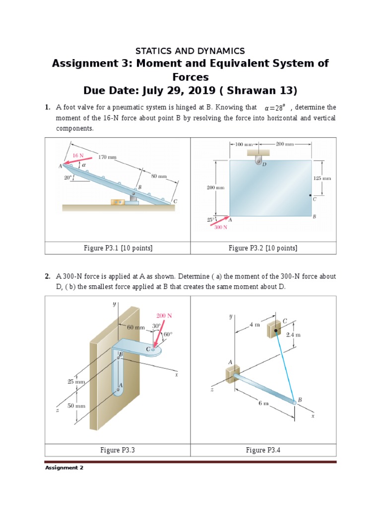 assignment-3-moment-and-equivalent-system-of-forces-due-date-july-29