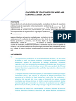 6 Modelo de Acta de Acuerdo de Voluntades Con Miras A Conformar Una APP