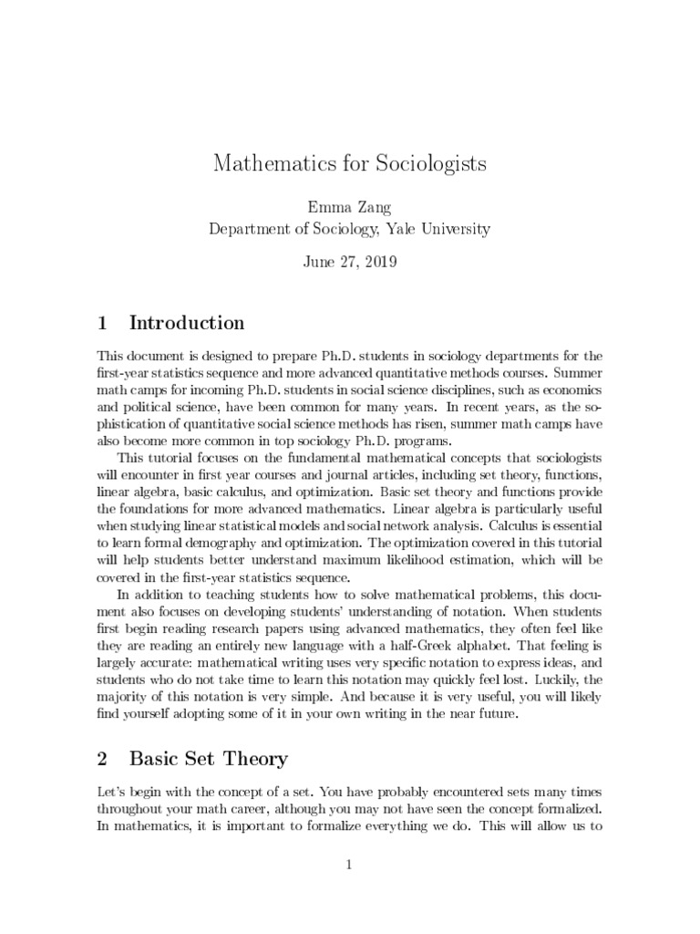 Essential Math for Sociology PhDs | PDF | Eigenvalues And Eigenvectors ...