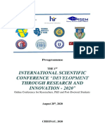 International Scientific Conference on Research and Innovation
