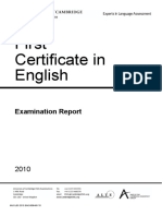 FCE Exam Report-May 2010