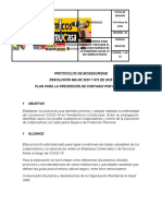 PROTOCOLOS DE BIOSEGURIDAD PLAN PREVENCION CONSTRUCASA