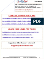 Current Affairs PDF Plans