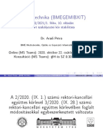 Irányítástechnika (BMEGEMIBXIT) : 2020/2021/1. Félév, 10. El®adás A Zárt Szabályozási Kör Stabilitása