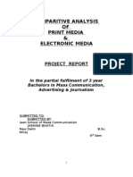 Download 1695 COMPARITIVE ANALYSIS OF PRINT MEDIA  ELECTRONIC MEDIA by sudharuchi77 SN49541484 doc pdf