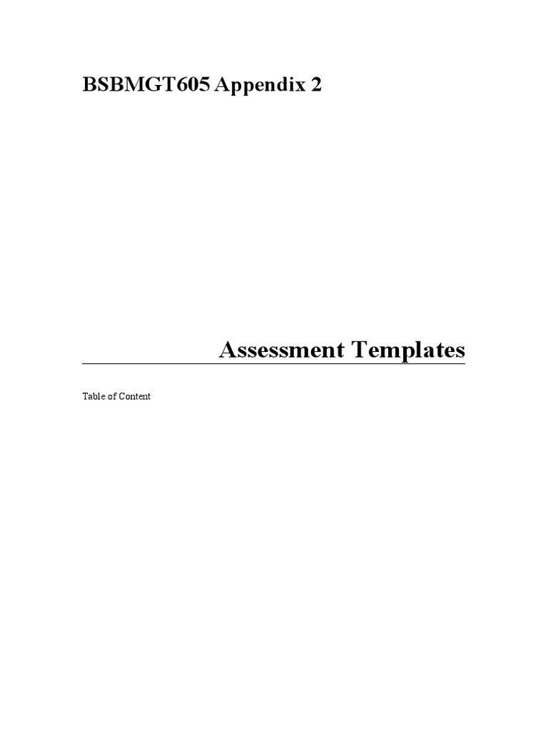 BSBMGT605 Appendix-2 Assessment Templates | PDF | Risk | First Aid