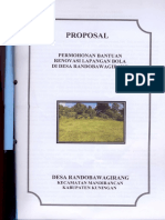 Proposal: Permohonan Bantuan Rbnovasi Lapangan Bola Di Desa Randobawagirang