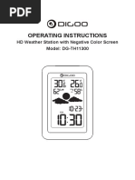 Operating Instructions: Model: DG-TH11300 HD Weather Station With Negative Color Screen