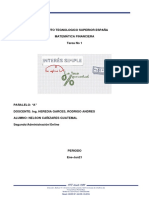 Tarea - N - 1 Matematicas Financiera