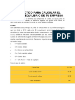 Caso Práctico para Calcular El Punto de Equilibrio de Tu Empresa