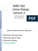 MAE 322 Machine Design Lecture on Failure Theories
