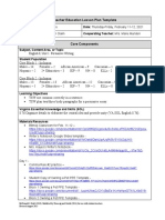 Teacher Education Lesson Plan Template: Usp Sharing