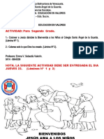 Segundo Grado. Jesus Ama A Los Niños y La Creacion.