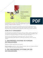Self-sufficient automatic fire extinguishing system