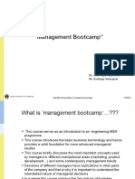 "Management Bootcamp": Dr. Jouni Lyly-Yrjänäinen Mr. Santiago Velasquez