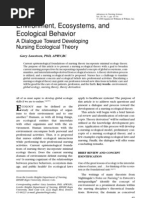 Download Journal Article - Environment Ecosystems and Ecological Behavior - A Dialogue Toward Developing Nursing Ecological Theory by nursingtech08 SN4954348 doc pdf