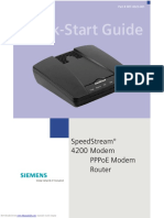 Quick-Start Guide: Speedstream 4200 Modem Pppoe Modem Router