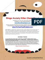 Binge Anxiety Killer Cheat Sheet: Instructions