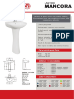 Datos Lavatorio Mancora Con Pedestal