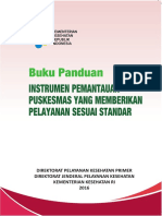 Buku Panduan Instrumen Pemantauan Puskesmas Sesuai Standar