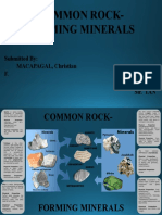 Common Rock-Forming Minerals: Submitted By: MACAPAGAL, Christian F. Submitted To: Sir. TAN