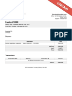 Invoice #16386: Invoice Date: Thursday, February 18th, 2021 Due Date: Thursday, February 18th, 2021